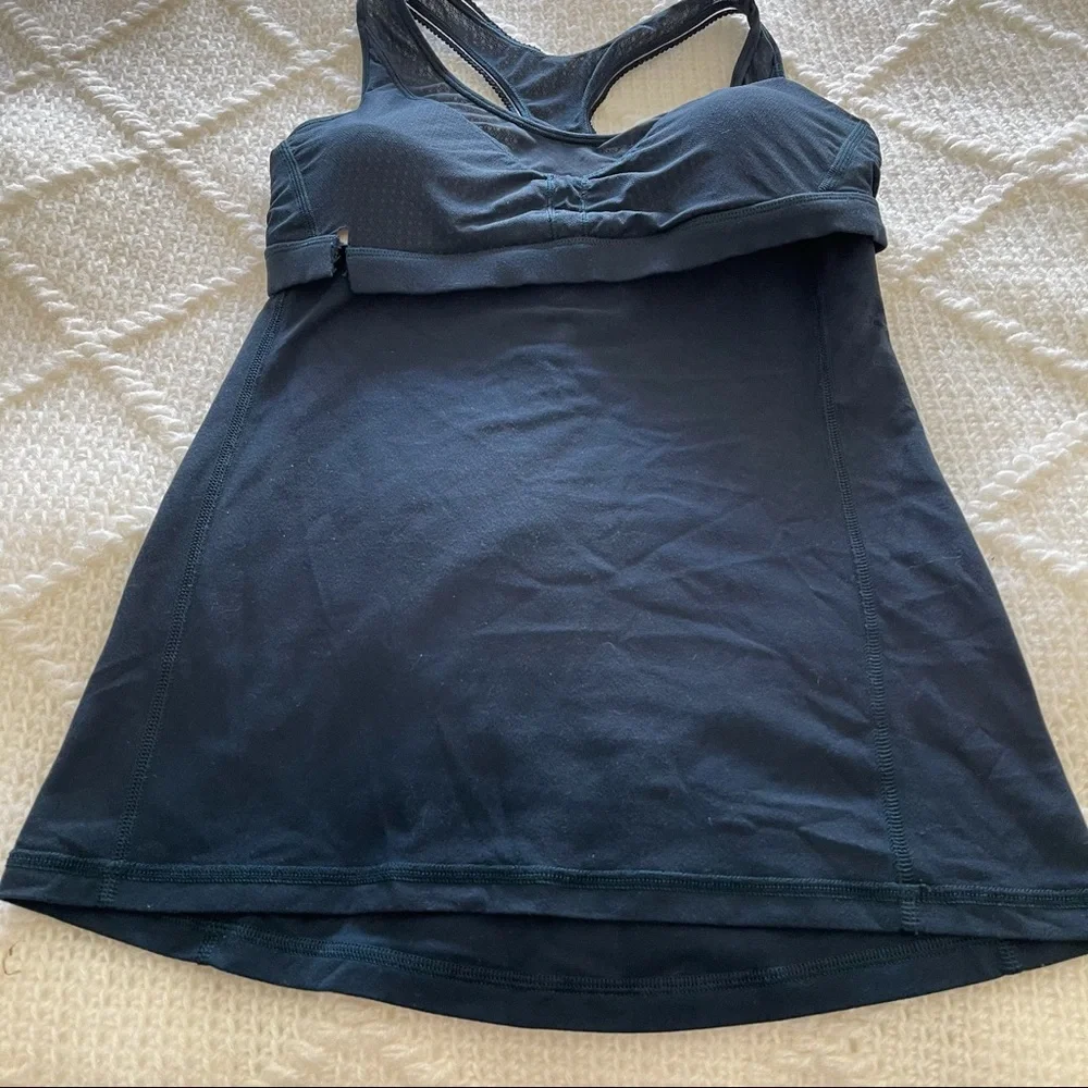 LULULEMON  Dark Navy Racerback Mesh‎ Athletic Top